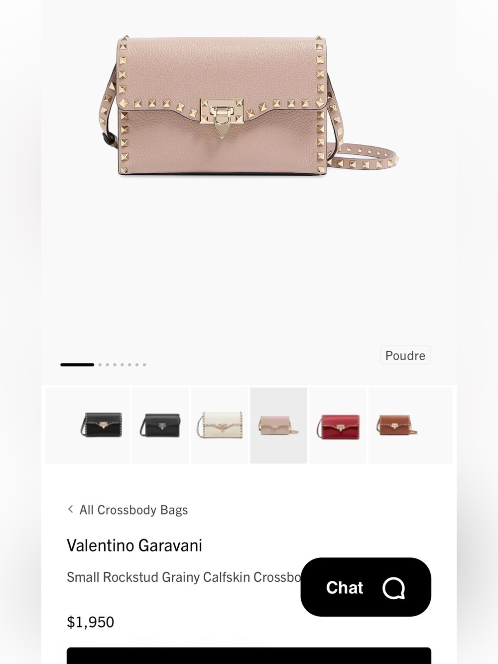 Tan Valentino Garivani Small Rockstud Calfskin Crossbody Bag - Picture 14 of 15